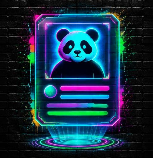 Profil-Karte in Neon