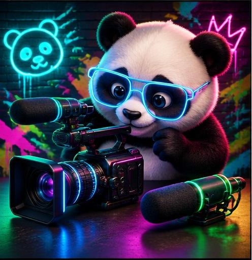 Panda prüft Kamera und Mikrofon