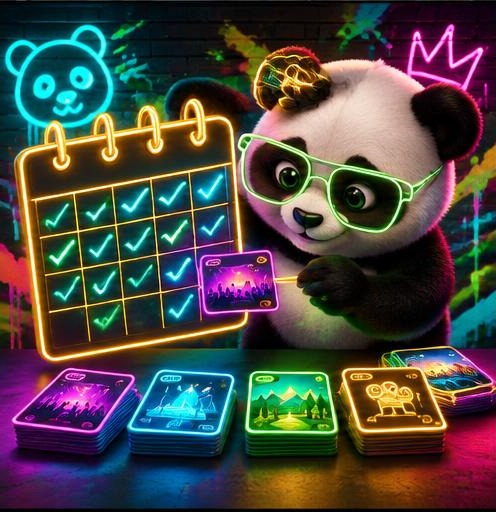 Panda plant ein Event am Kalender