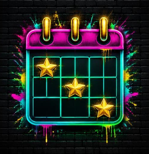 Kalender mit drei Meilensteinen